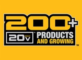 Dewalt 20V tool collection products.