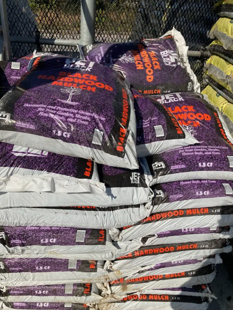 Jet Black Mulch pile at Lowes
