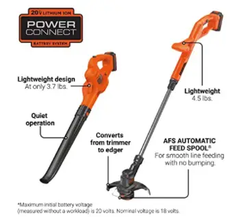 Black and Decker trimmer blower combo kit
