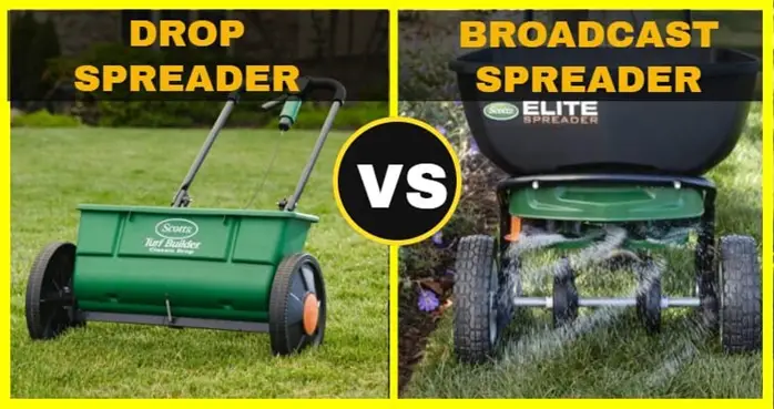 Drop spreader vs broadcast spreader Scott's Edgeguard