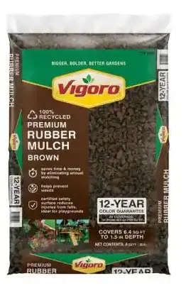 Vigoro rubber mulch home depot