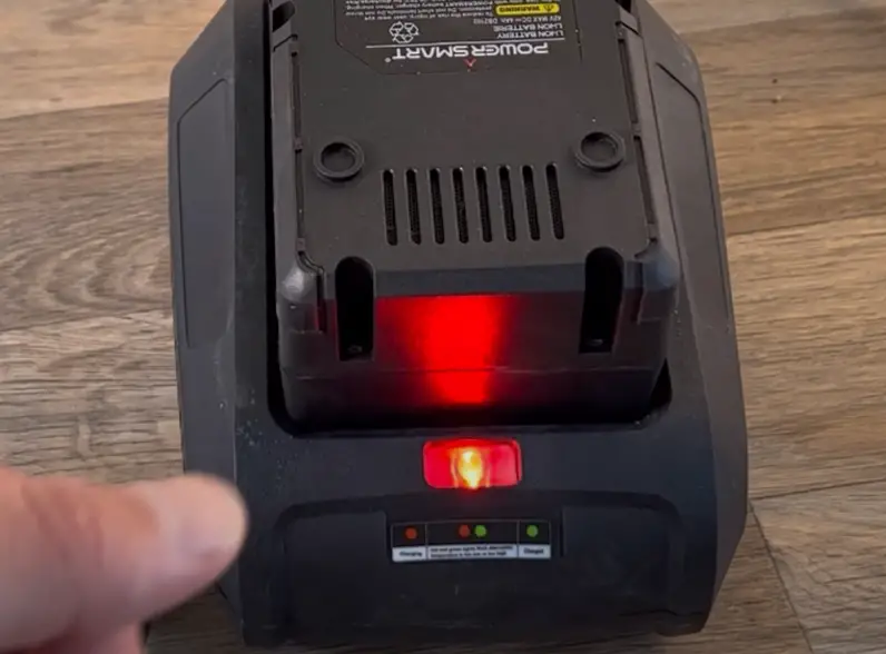 powersmart 40v battery light indicator