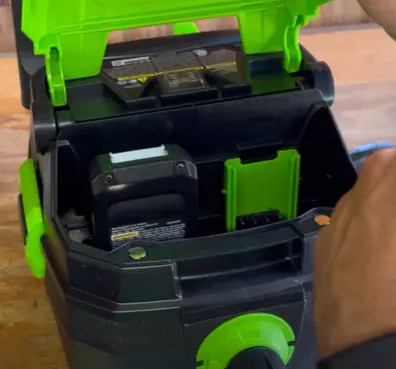 greenworks 24v shop vac battery time