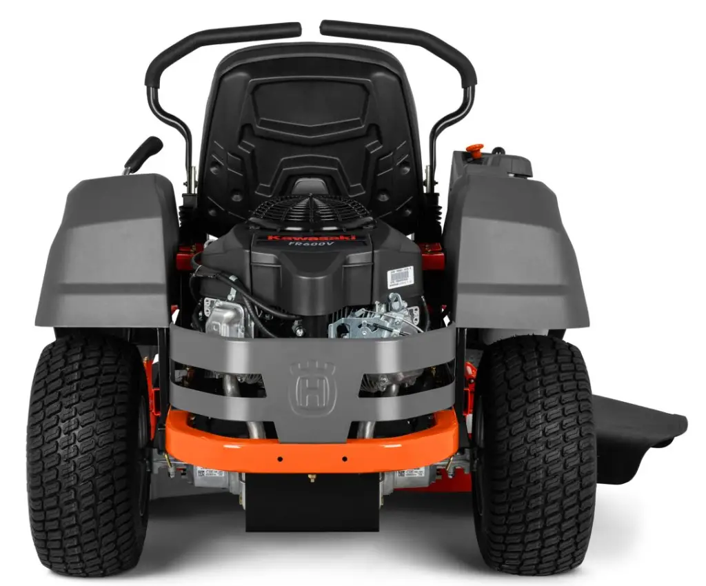 husqvarna z242 f zero turn mower from the rear