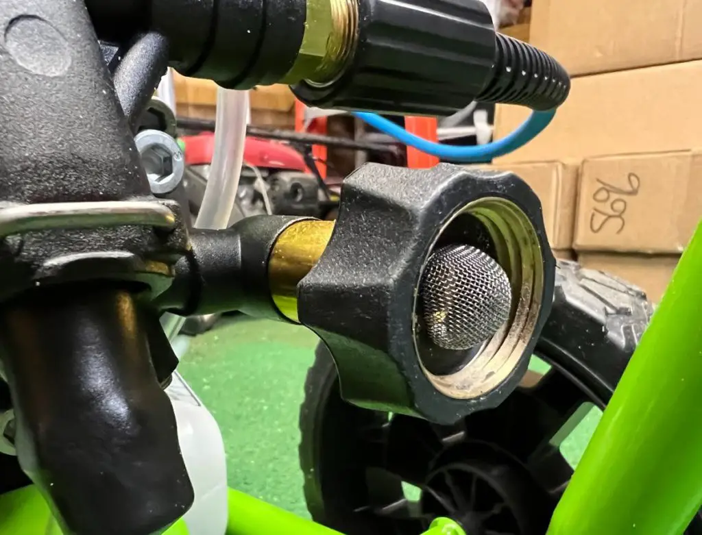 greenworks pressure washer connection