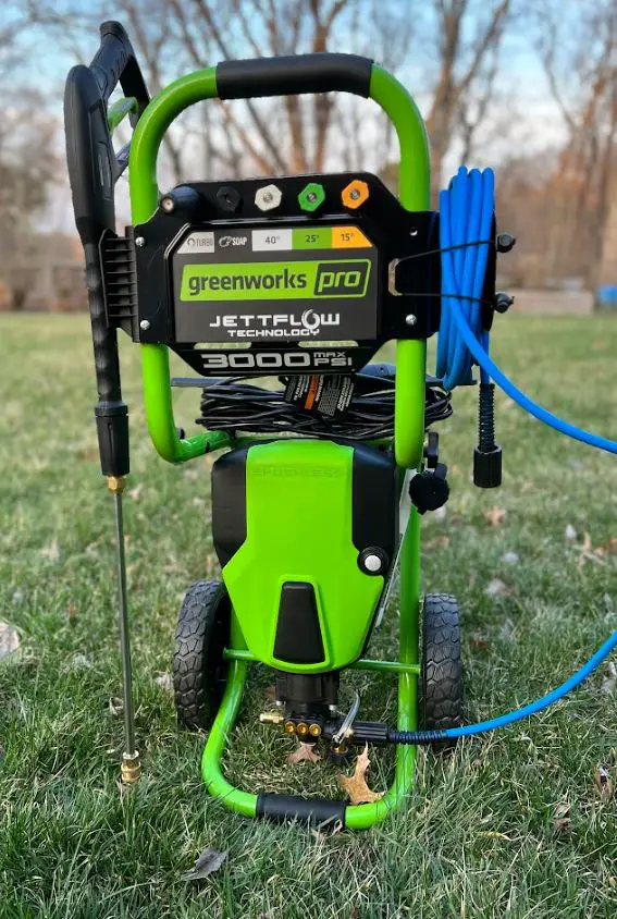 greenworks pressure washer storage