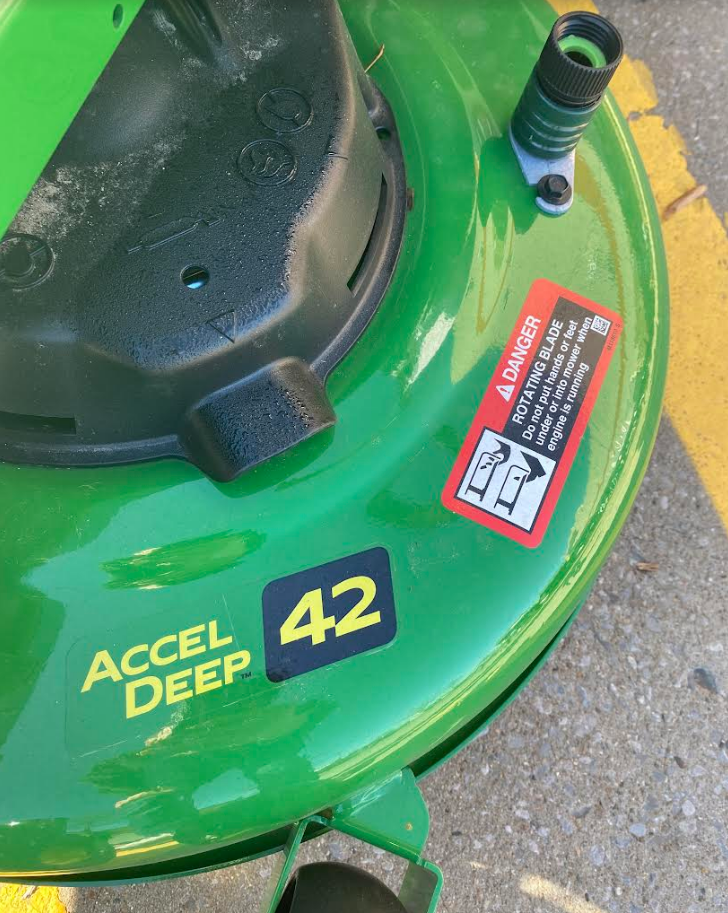 john deere accel deep mower deck