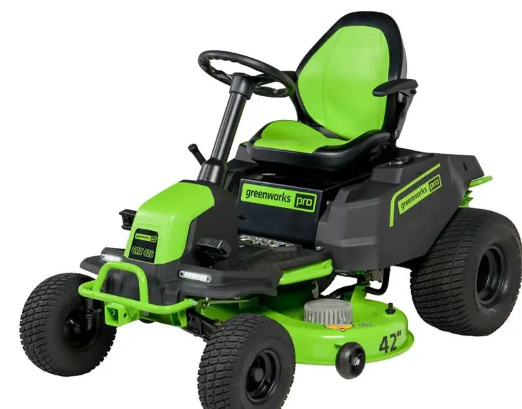 greenworks crossovert electric riding lawn mower