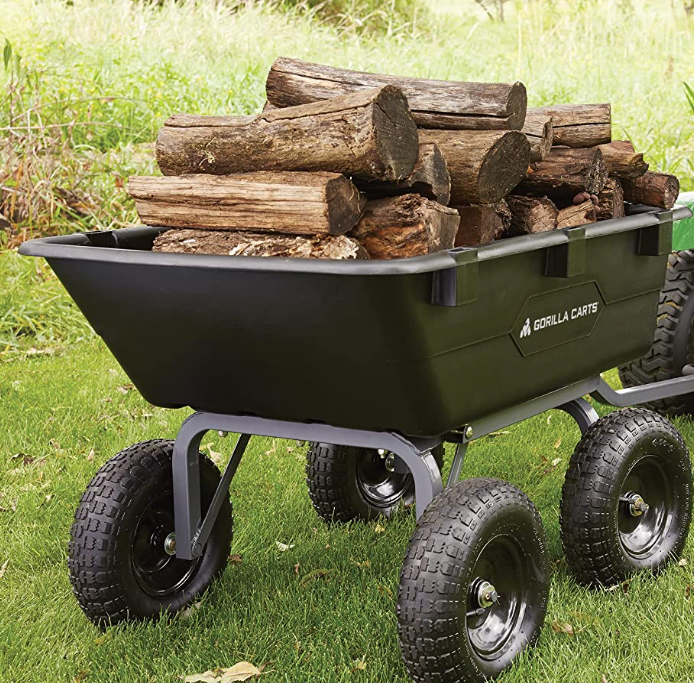 Riding lawn mower pull behind online cart