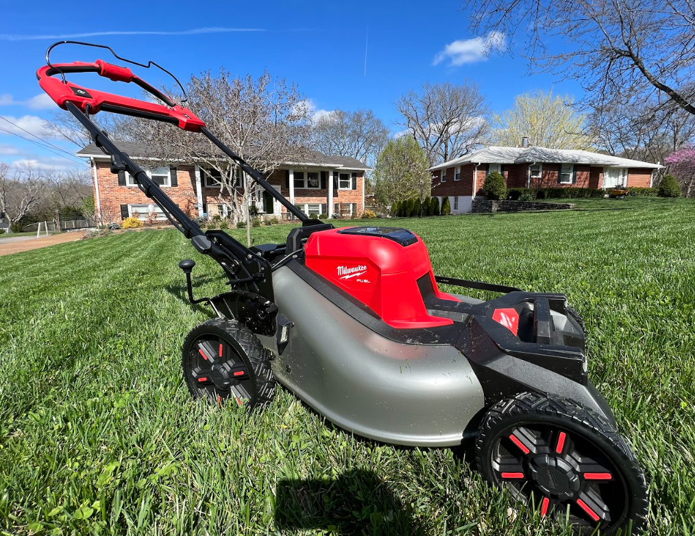 Milwaukee M18 mower in my front yard