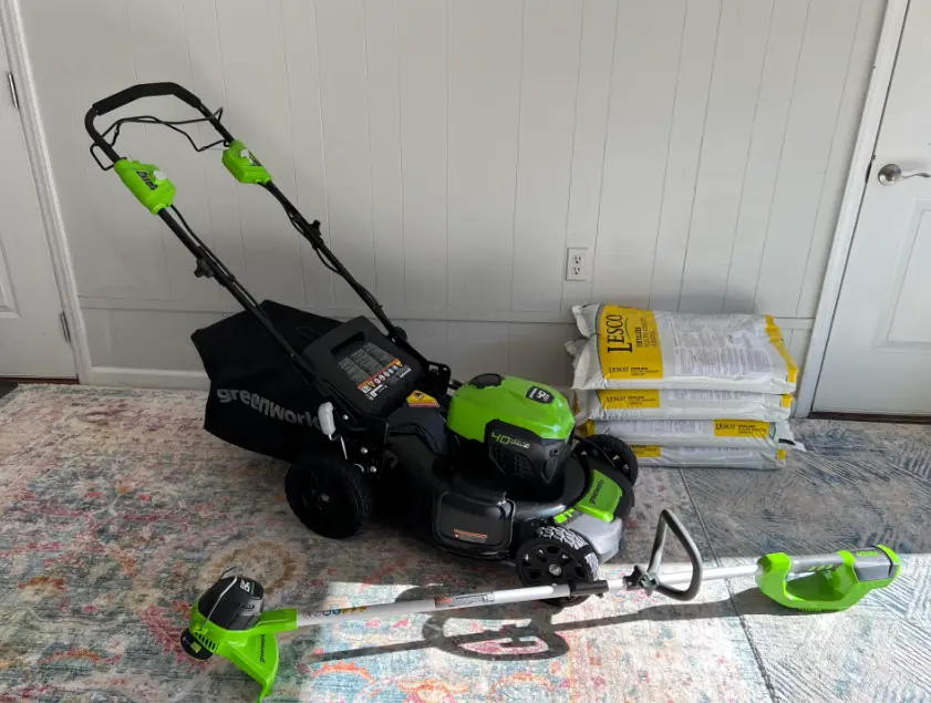 greenworks mower trimmer combo kit