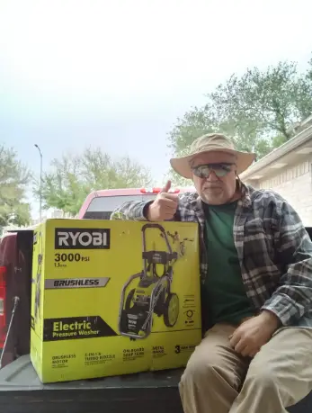 the ryobi 3000 psi pressure washer we bought for a giveaway winner.
