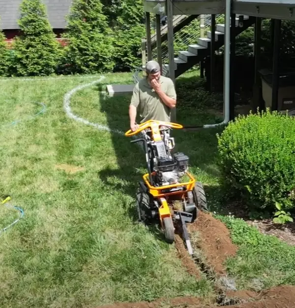 digging up sprinkler in ground