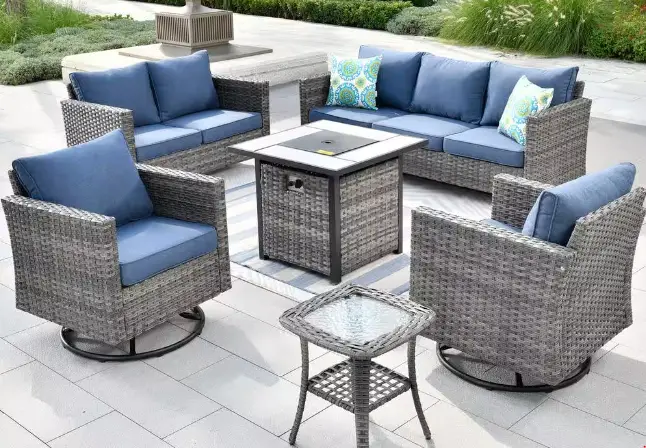 fire pit table outdoors patio furniture