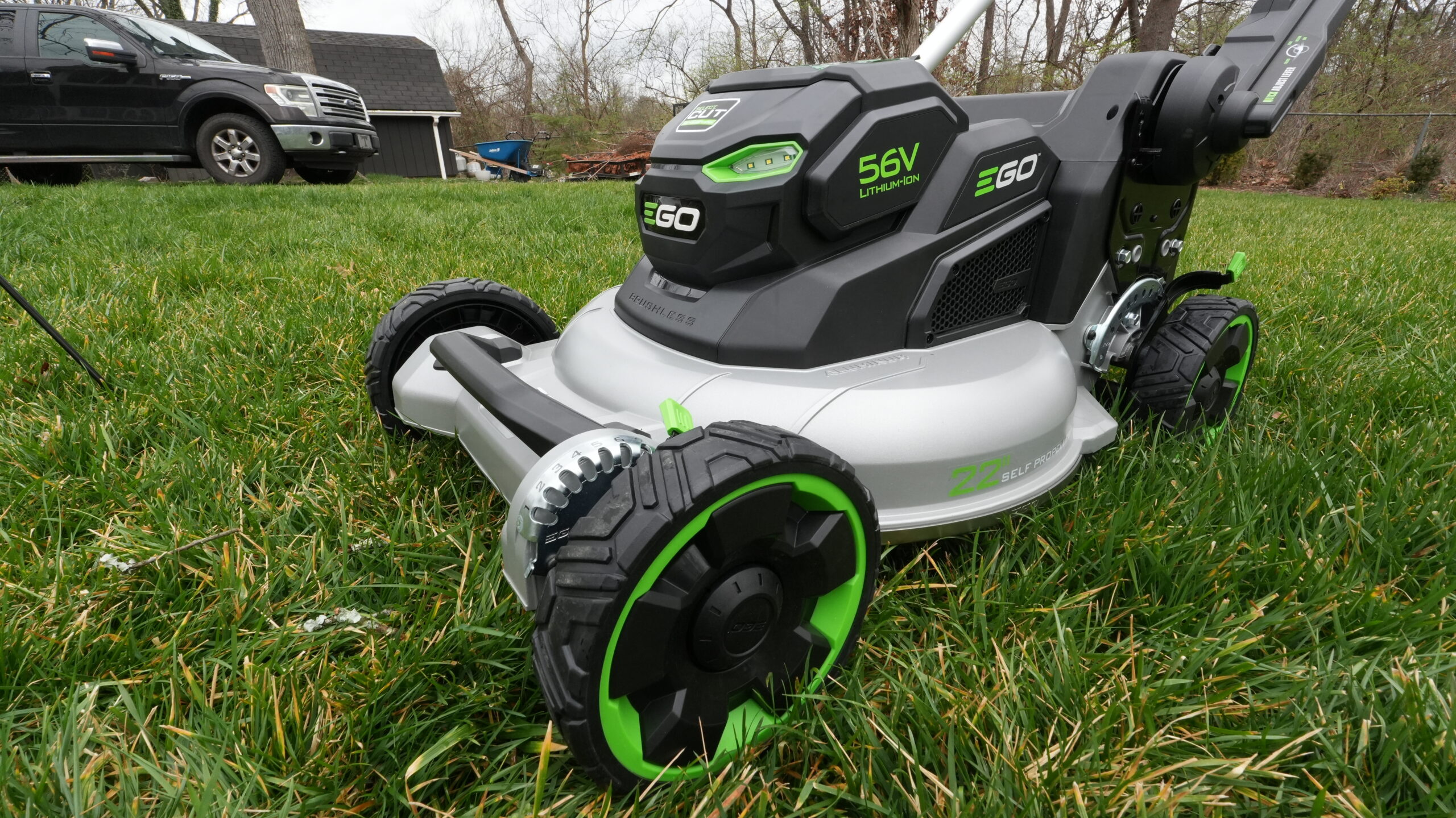 the all new ego LM2200SP aluminum deck mower